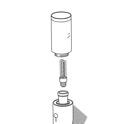 Eglo - Zapasowy klosz do zewnętrznej lampy HELSINKI o średnicy 7,5 cm