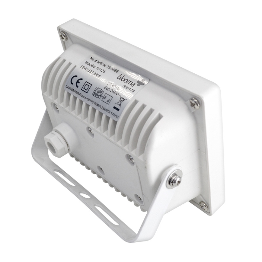 LED Reflektor z czujnikiem LED/10W/230V IP65 biały