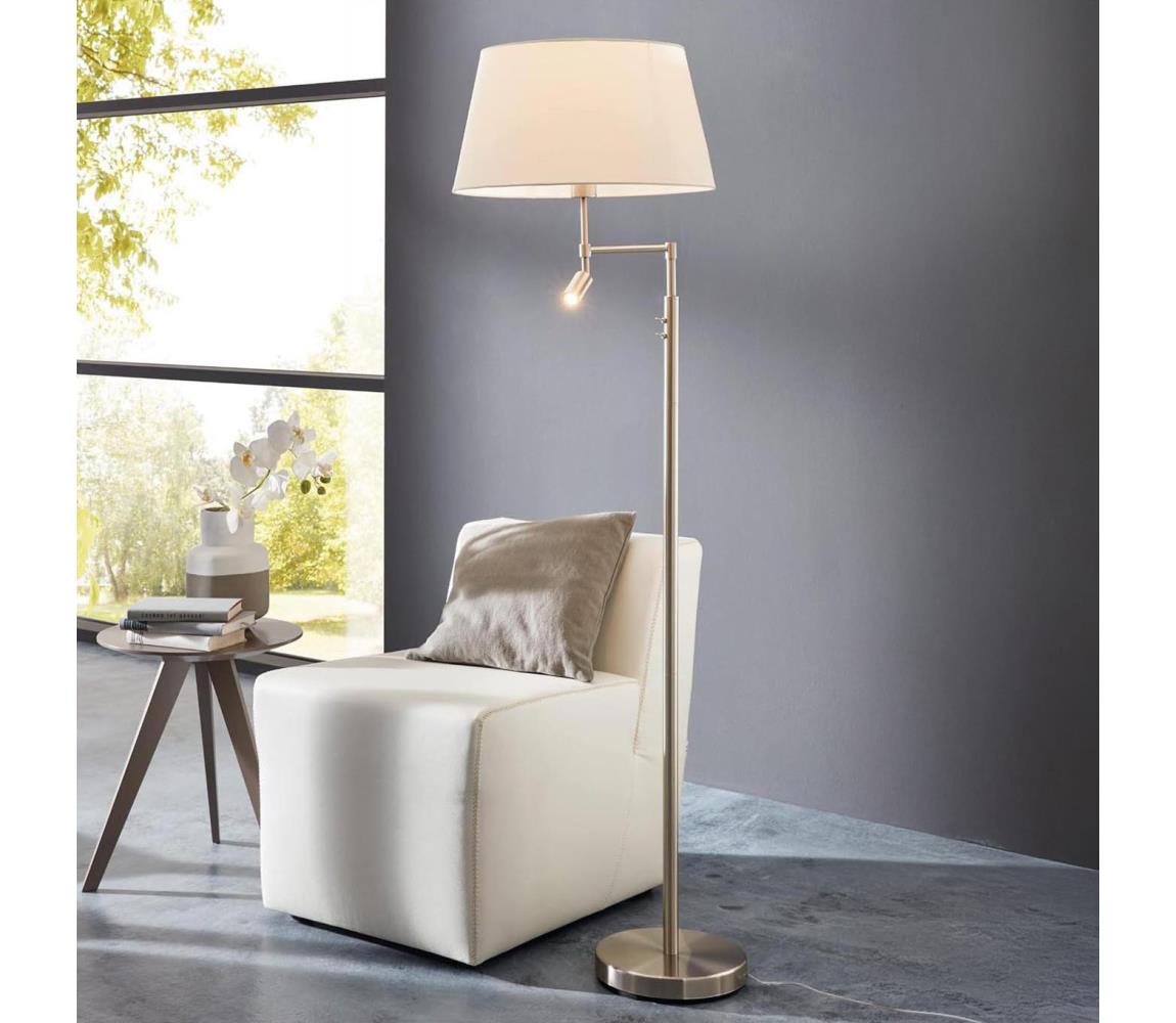 Eglo/Edi Oświetlenie 55961 - LED Lampa podłogowa SANTANDER 1xE27/11W/230V + LED/2,3W