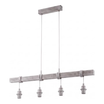 Eglo - Kabel zasilający TOWNSHEND 4xE27/60W/230V sosna/szary