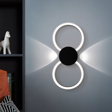 Eglo - Kinkiet ścienny LED/20W/230V + LED/0,91W czarny