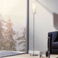 Eglo - Lampa podłogowa 1 x E27/60W biały/opalone szkło