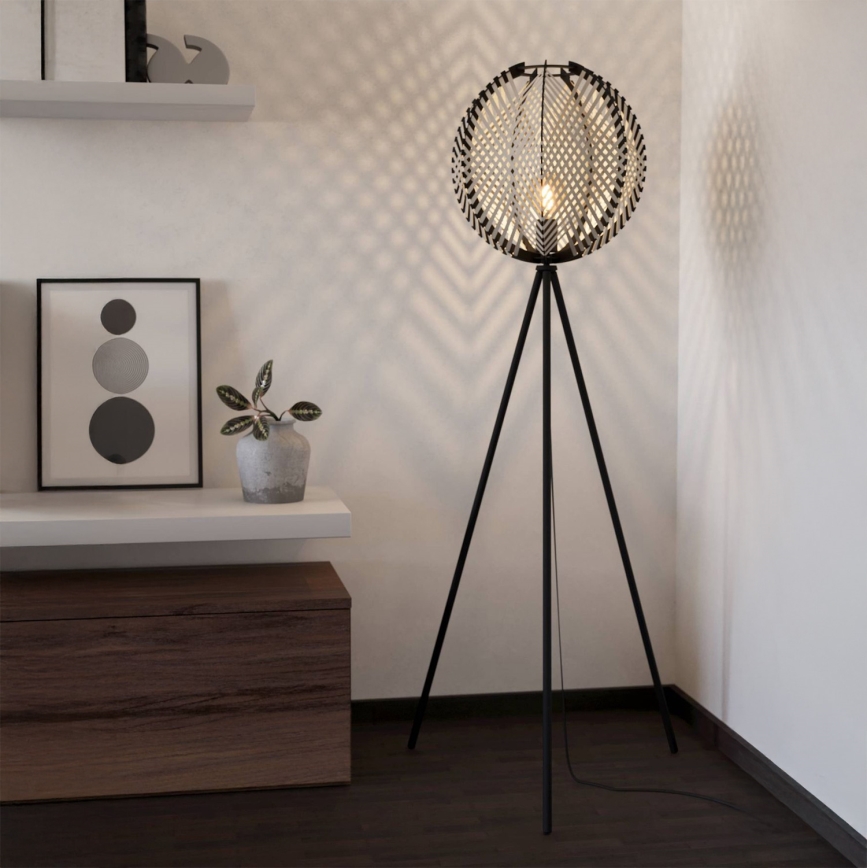 Eglo - Lampa podłogowa 1xE27/40W/230V biała/czarna