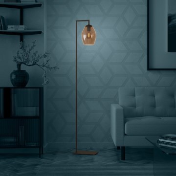 Eglo - Lampa podłogowa 1xE27/40W/230V brązowy