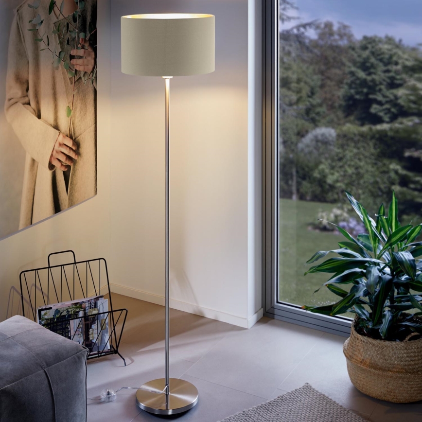 Eglo - Lampa podłogowa 1xE27/60W/230V taupe