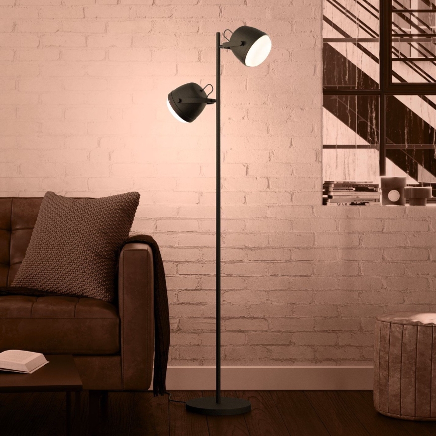 Eglo - Lampa podłogowa 2xE27/28W/230V czarny