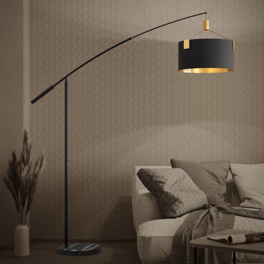 Eglo - Lampa podłogowa 3xE27/40W/230V czarny/złoty