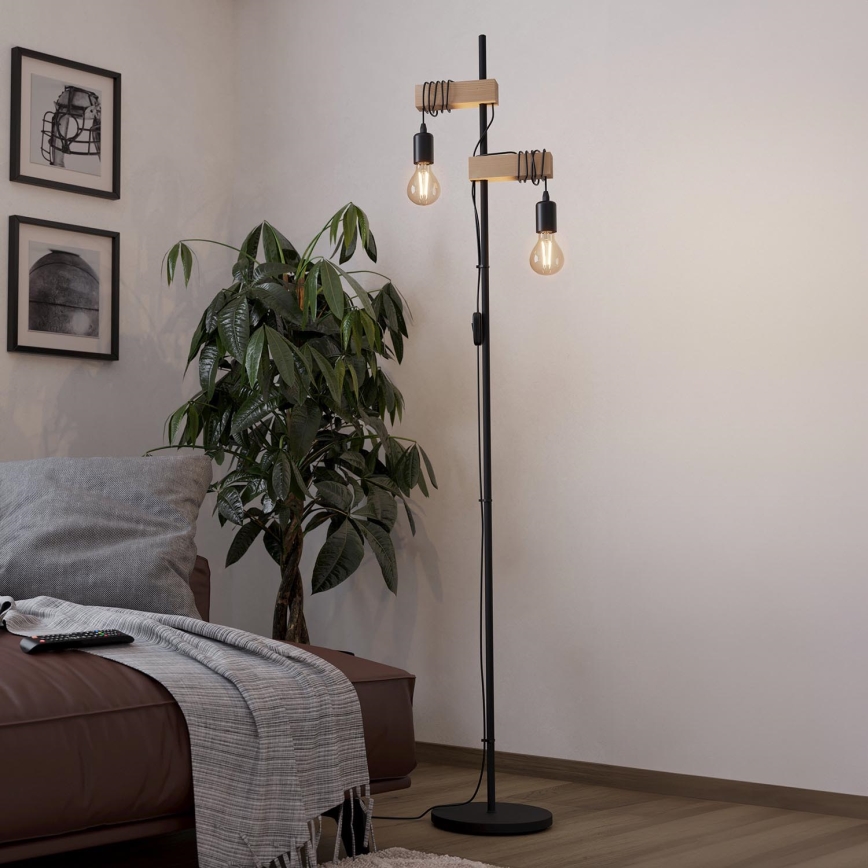 Eglo - Lampa podłogowa TOWNSHEND 2xE27/10W/230V