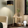 Eglo - Lampa stojąca LED TUNJA 1xE27/60W/230V matowy chrom/czarny