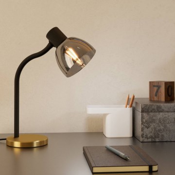 Eglo - Lampa stołowa 1xE14/25W/230V zl./czarne