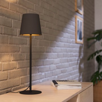 Eglo - Lampa stołowa 1xE14/40W/230V czarna/brązowa