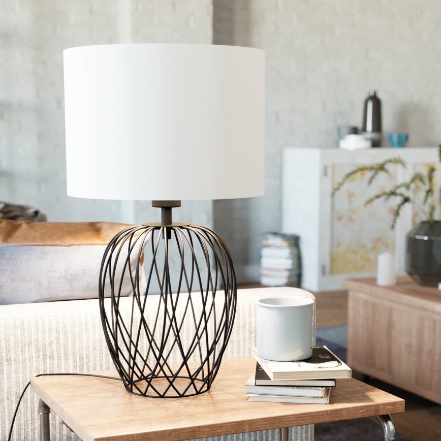Eglo - Lampa stołowa 1xE27/40W/230V biały