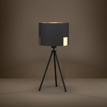 Eglo - Lampa stołowa 1xE27/40W/230V czarny/złoty