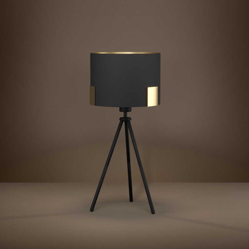 Eglo - Lampa stołowa 1xE27/40W/230V czarny/złoty