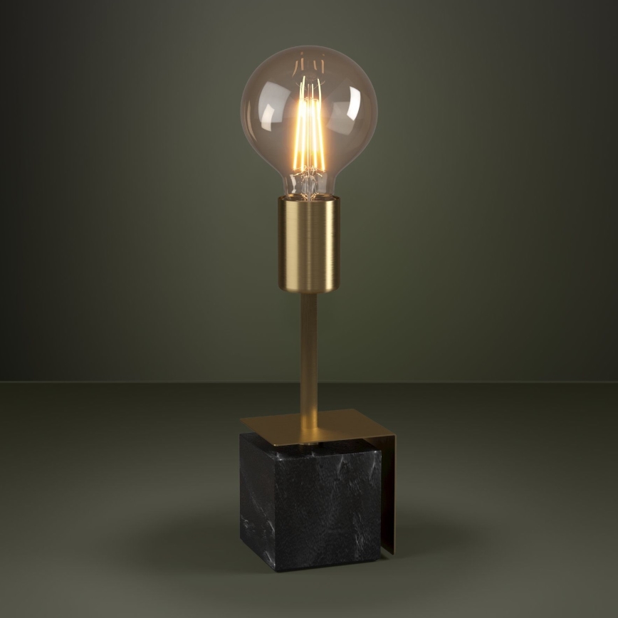 Eglo - Lampa stołowa 1xE27/40W/230V złota/czarny marmur