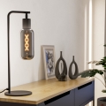 Eglo - Lampa stołowa 1xE27/4W/230V czarna/przydymiona