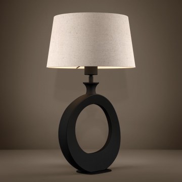 Eglo - Lampa stołowa 1xE27/60W/230V 52,5 cm czarna/kremowa