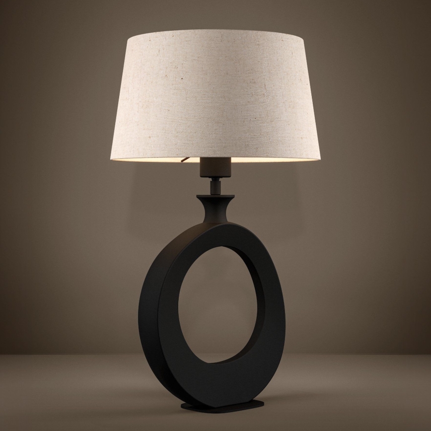 Eglo - Lampa stołowa 1xE27/60W/230V 52,5 cm czarna/kremowa