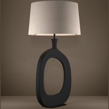 Eglo - Lampa stołowa 1xE27/60W/230V 88 cm czarna/kremowa