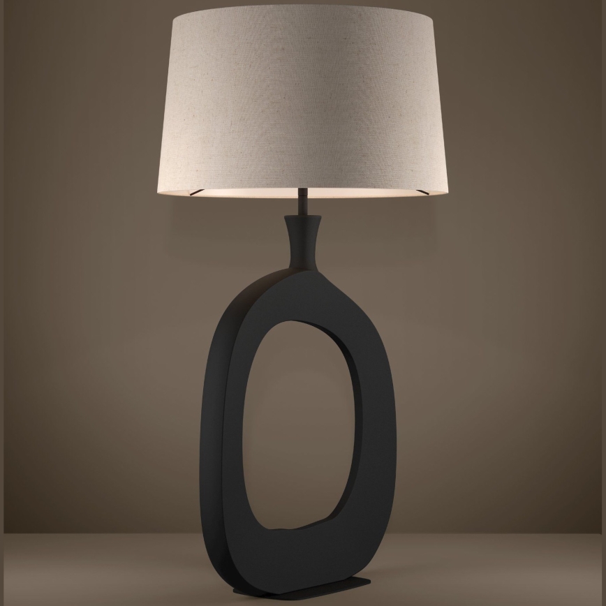 Eglo - Lampa stołowa 1xE27/60W/230V 88 cm czarna/kremowa