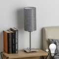 Eglo - Lampa stołowa LED TUNJA 1xE27/60W/230V 26,5 cm matowy chrom/szary