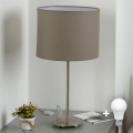 Eglo - Lampa stołowa LED TUNJA 1xE27/60W/230V 38,5 cm matowy chrom/taupe