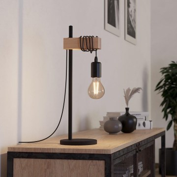 Eglo - Lampa stołowa TOWNSHEND 1xE27/10W/230V - certyfikat FSC