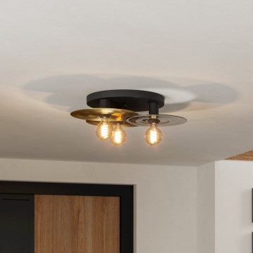 Eglo - Lampa sufitowa 3xE27/40W/230V złota/czarna