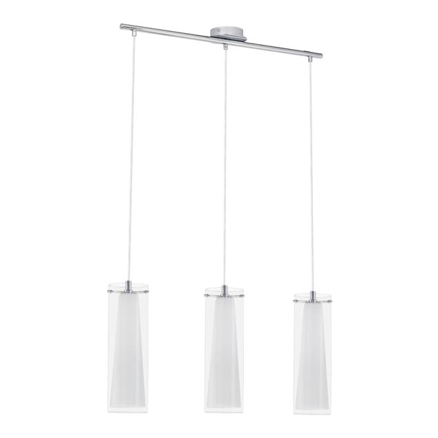 Eglo - Lampa wisząca 3xE27/60W biały/opalone szkło