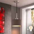 Eglo - Lampa wisząca LED na lince TUNJA 1xE27/60W/230V śr. 20 cm brązowy/czarny