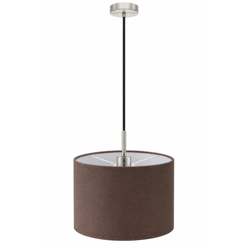 Eglo - Lampa wisząca LED na lince TUNJA 1xE27/60W/230V śr. 20 cm brązowy/czarny