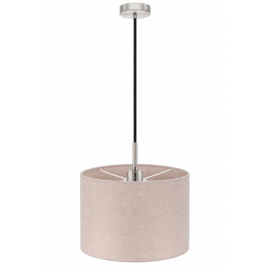 Eglo - Lampa wisząca LED na lince TUNJA 1xE27/60W/230V, średnica 20 cm, beżowy/czarny