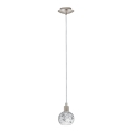 Eglo - Lampa wisząca LED na linkach MY CHOICE 1xE14/4W/230V matowy chrom/biały/czarny