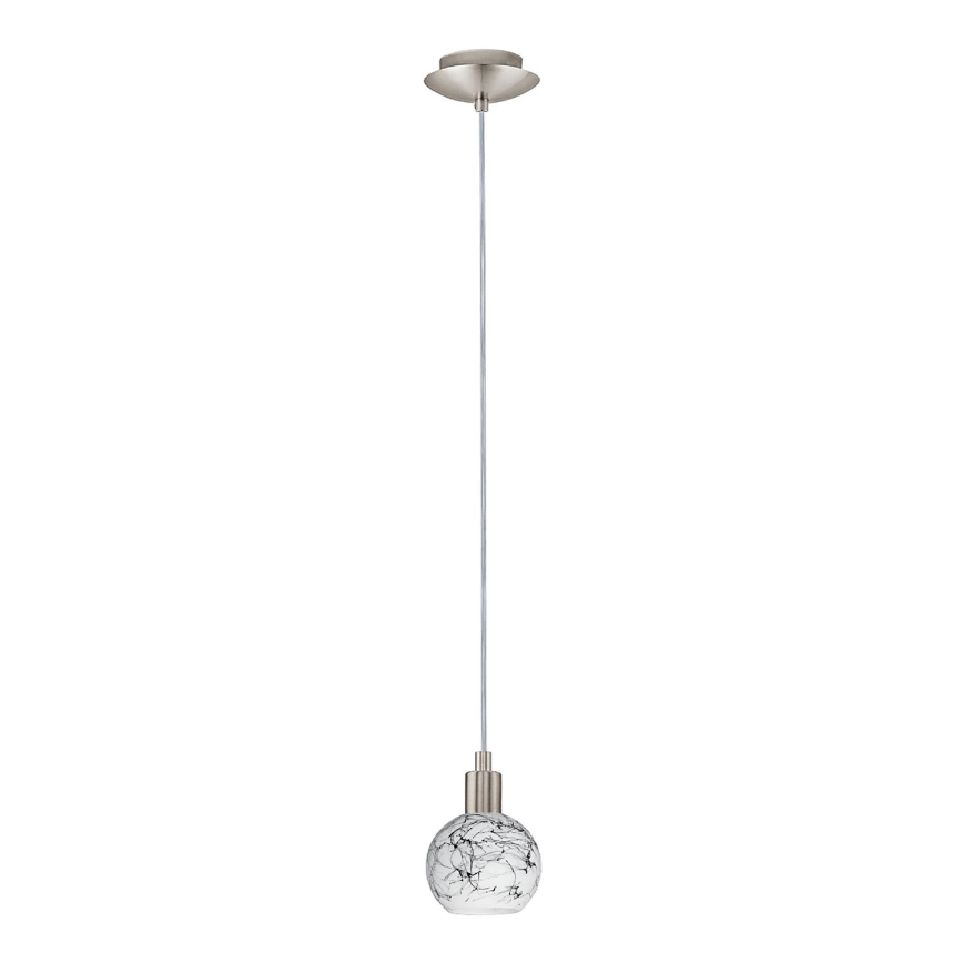 Eglo - Lampa wisząca LED na linkach MY CHOICE 1xE14/4W/230V matowy chrom/biały/czarny