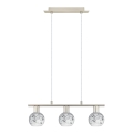 Eglo - Lampa wisząca LED na linkach MY CHOICE 3xE14/4W/230V matowy chrom/biały/czarny