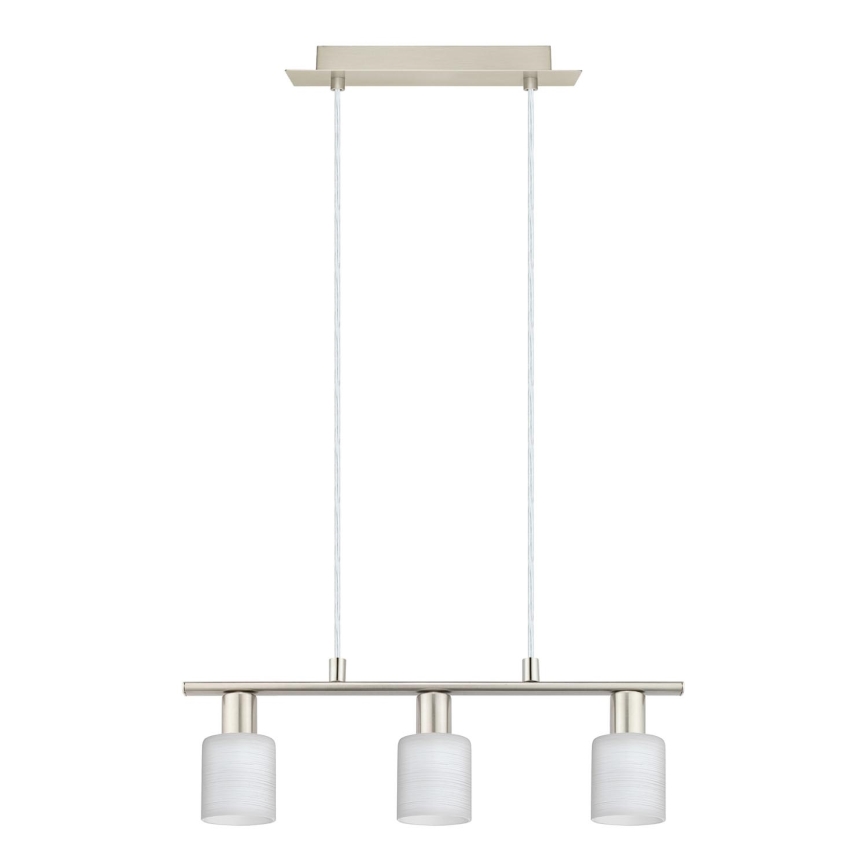Eglo - Lampa wisząca LED na linkach MY CHOICE 3xE14/4W/230V matowy chrom/biały