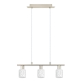 Eglo - Lampa wisząca LED na linkach MY CHOICE 3xE14/4W/230V matowy chrom/biały
