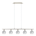 Eglo - Lampa wisząca LED na linkach MY CHOICE 5xE14/4W/230V matowy chrom/biały/czarny