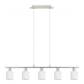 Eglo - Lampa wisząca LED na linkach MY CHOICE 5xE14/4W/230V matowy chrom/biały