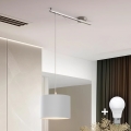 Eglo - Lampa wisząca LED na linkę CALCENA 1xE27/60W/230V matowy chrom/biały