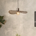 Eglo - Lampa wisząca na lince 1xE27/60W/230V śr. 40 cm brązowa