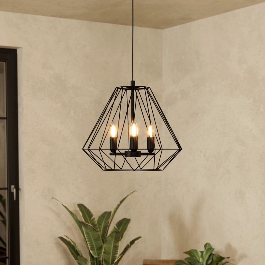Eglo - Lampa wisząca na linkach 3xE14/40W/230V