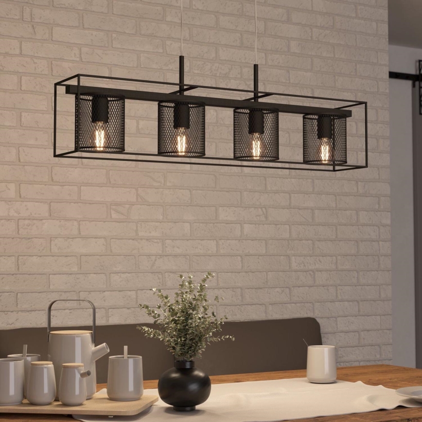 Eglo - Lampa wisząca na linkach 4xE27/40W/230V