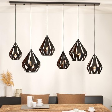 Eglo - Lampa wisząca na linkach 6xE27/40W/230V