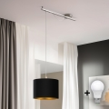 Eglo - Lampa wisząca na linkach LED CALCENA 1xE27/60W/230V chrom/czarny