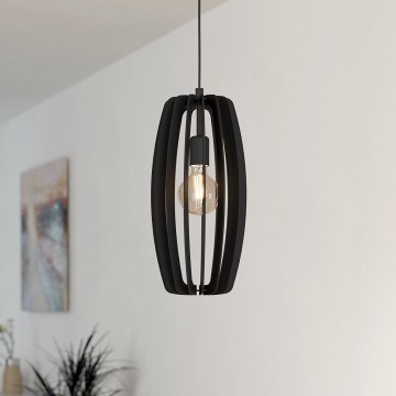 Eglo - Lampa wisząca na linkę 1xE27/40W/230V czarna
