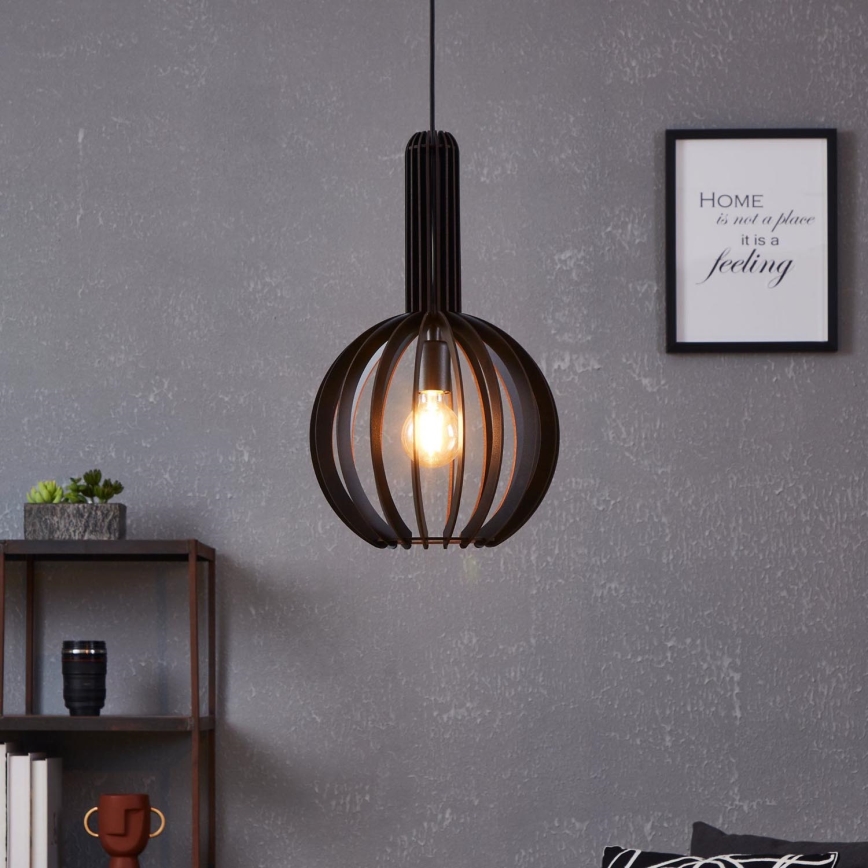 Eglo - Lampa wisząca na linkę 1xE27/40W/230V śr. 31 cm czarna