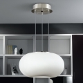 Eglo - Lampa wisząca OPTICA 2xE27/60W biały/opalone szkło