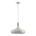 Eglo - Lampa wisząca1xE27/60W/230V śr. 40 cm srebrna