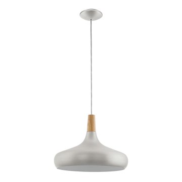 Eglo - Lampa wisząca1xE27/60W/230V śr. 40 cm srebrna